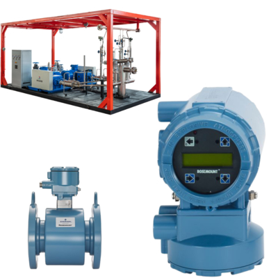Caudalímetro magnético Rosemount 8732E, reducción 38:1, 10.5-35V CC