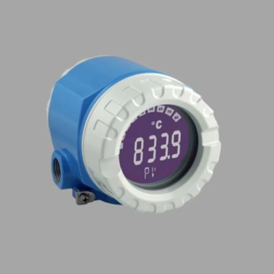 Dispositivo de control de presión/caudal con caudalímetro vortex Proline Prowirl D 200 de Endress+Hauser y transmisor de temperatura ITEMP TMT188