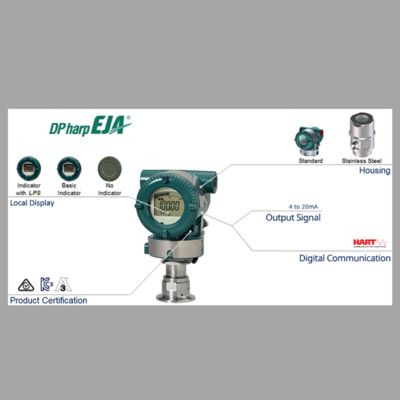 Estación de refrigeración a presión reducida equipada con medidor de caudal de vórtices de la serie Yokogawa VY y transmisor de presión sanitario EJAC60E