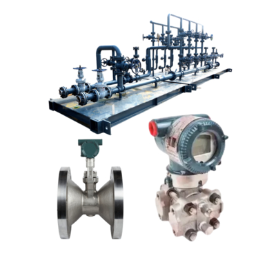 Regulador reductor de presión equipado con caudalímetro de vórtice Yokogawa serie VY y transmisor de presión diferencial de rango de ventilación EJX120A