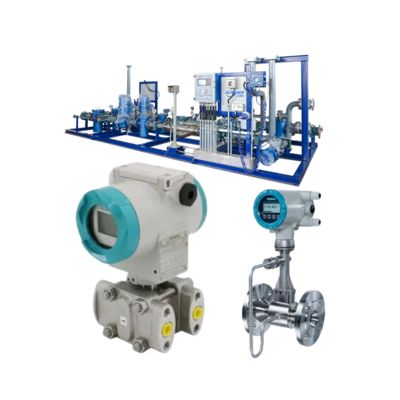 Transmisor de presión Siemens SITRANS 7MF4433-1DA02-2AB6-Z, caudalímetro vortex SITRANS FX330 y dispositivo de conmutación de válvulas