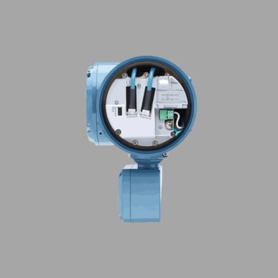 Deslizamiento de válvula de gas natural equipado con un caudalímetro Micro Motion F100A Coriolis y un transmisor 5700 instalado en el campo.
