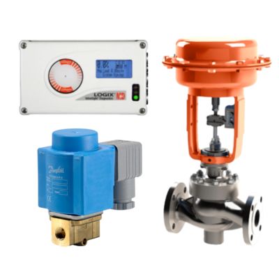 Danfoss brass solenoid valve coil EV220B15 and Flowserve Logix 500SI 510SI 520MD intelligent valve positioner