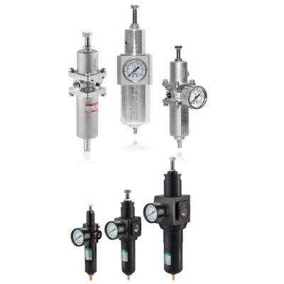 Regulador de filtro de aire comprimido Emerson Asco de acero inoxidable 342A personalizado con controlador de válvula Fisher DVC6200