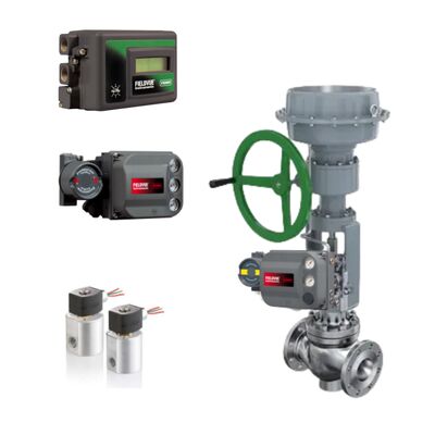 Posicionador de válvula neumática para la industria del petróleo y gas Fisher DVC2000 DVC6200 3661 y válvula solenoide de 2 vías ASCO