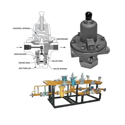 Válvula reductora de presión de gas de alta presión Fisher 1301F 1301G Regulador de presión neumático Precio