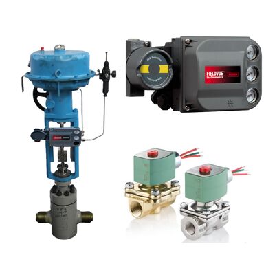 Las válvulas de bobina de solenoide ASCO y el controlador de posicionador de válvula digital inteligente de la serie Emerson Fisher DVC6200