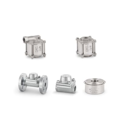 Trampa de vapor termostática industrial de acero inoxidable con temperatura máxima de 400°C y rango de presión de 42 bar