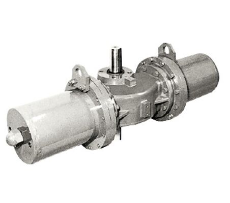 Válvulas de bola KOSO 331L 331T de 3 vías con actuadores neumáticos 6300RB para control petroquímico de energía