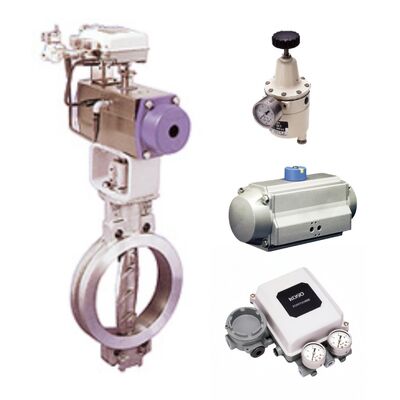 Válvulas de mariposa KOSO 600B Tipo de cuerpo fundido con actuadores de cilindro neumático 6300RA Uso industrial