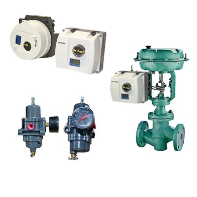 Controlador de Válvula Digital Neles ND7000 con Comunicación HART, Protección IP66 y Regulador con Filtro Fisher 67CFR Alimentado por Bucle