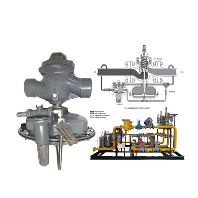 Fisher 1098-EGR Regulador de presión de gas de alta capacidad operado por piloto con presión máxima de entrada de 1500 psig