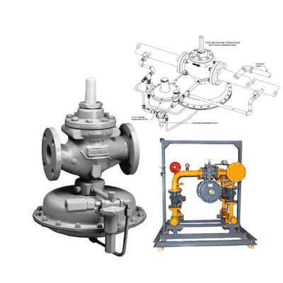 Fisher 1098-EGR Regulador de presión de gas de alta capacidad operado por piloto con presión máxima de entrada de 1500 psig