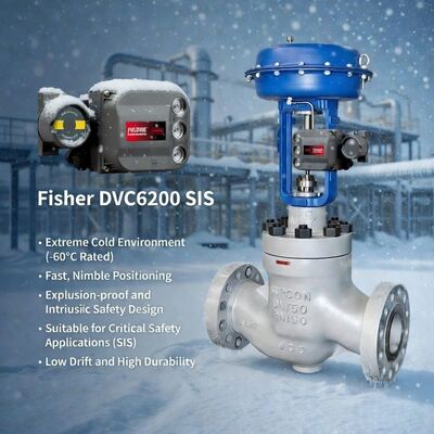 Proveedor de existencias del controlador de válvulas digital Fisher FIELDVUE DVC6200 SIS para sistemas instrumentados de seguridad