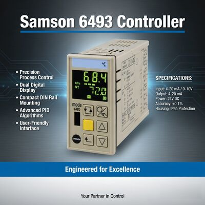 Unidad de control de procesos Samson Samson Controller 6493 Controlador compacto para montaje en panel