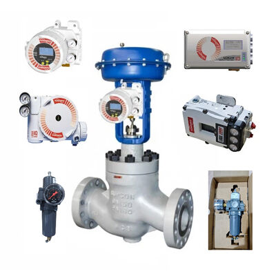 Válvula de control de bola china con válvula de servicio de flujo Positoner Logix 3800 3400MD 3200MD 520MD 510SI 420 Asco 342A Regulador de filtros
