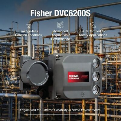 Controlador de Válvula Inteligente Fisher FIELDVUE DVC6200 Regulador de Filtro Neumático 67CFR Válvula de Control Neumático OEM de China