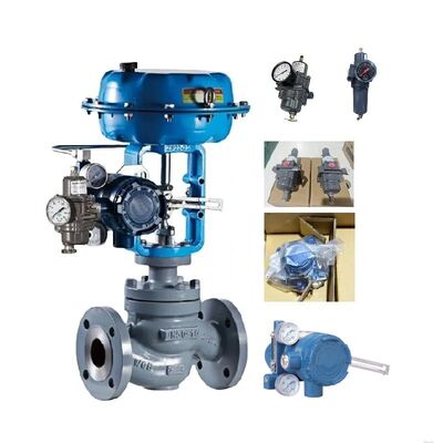 Válvula de control china con posicionador de válvulas de Azbil / Yamatake AVP302 AVP307 y regulador de filtros Fisher 67DFR-24 ((67DF-2343-753218)