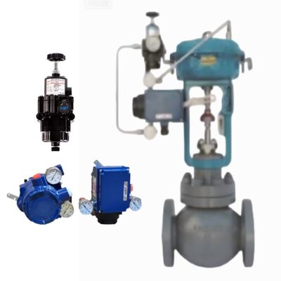 Wuzhong ASB APB presión equilibrada válvula de control de asiento único con Azbil AVP300 posicionador gas de aceite químico