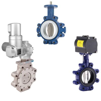Válvula de control de mariposa excéntrica doble Keystone con diseño de cuerpo dividido para cierre estrecho de burbujas y alta capacidad de flujo