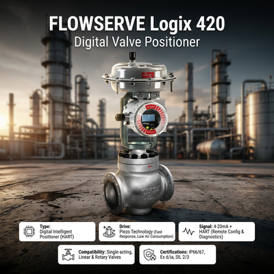 Posicionadores de válvulas digitales de stock Flowserve Logix 420 Controlador de válvula inteligente Válvula de control neumático personalizada