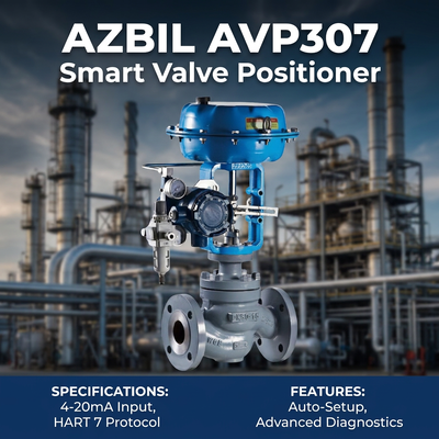 Stock Azbil AVP307 Digital Electro Pneumatic HART Control Valve Positioner Solenoid Pilot Valve Pneumatic Control Valve