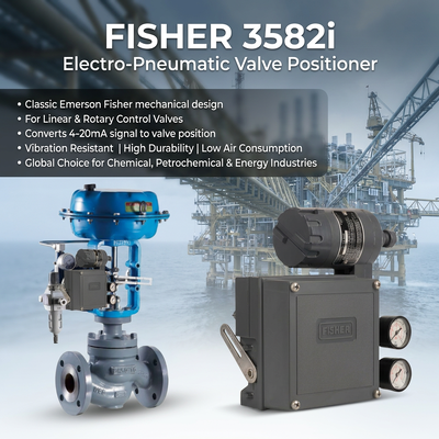 E-merson F-isher original 3582i posicionador de válvula electro-pneumática con convertidor 582i 4-20mA