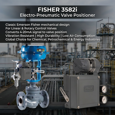F-isher 3582i Posicionador de válvula electroneumática mecánica Válvulas de control de simple efecto OEM