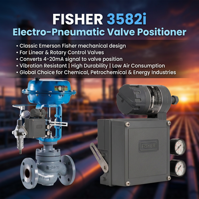 F-isher 3582i Posicionador de válvula electroneumática mecánica Válvulas de control de simple efecto OEM