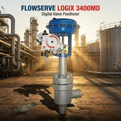 Posicionador de válvula digital Flowserve Logix 3400MD con comunicación HART Protección IP66 y precisión de ±0,5 %