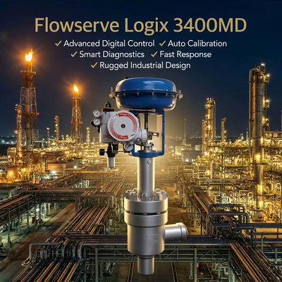Flowserve Logix 3400MD Posicionador inteligente de válvulas con protección IP66 y precisión ± 0,5%