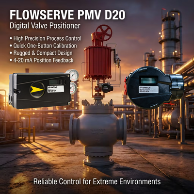 Posicionador de válvula digital Flowserve PMV D20 con comunicación HART Caja IP66/NEMA 4X y entrada de CC de 4-20 mA