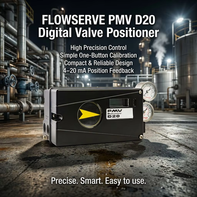 Posicionador de válvula digital Flowserve PMV D20 con comunicación HART Señal de entrada de 4-20 mA y protección de gabinete IP66
