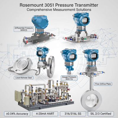Nuevo montador de rosa. 3051 Smart HART Medidor de presión diferencial Transmisor de presión inteligente