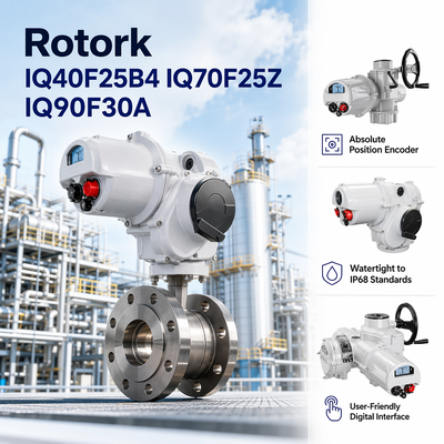 Factory Wholesale Rotork IQ40F25B4 IQ70F25Z IQ90F30A Actuador eléctrico inteligente de múltiples vueltas IP68 para válvula industrial