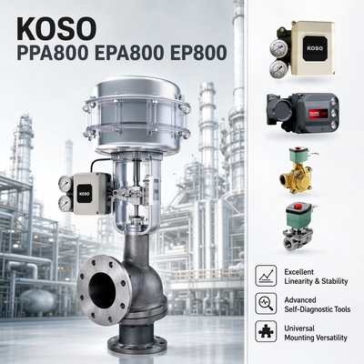 KOSO posicionador de válvula inteligente electro neumático de alta precisión PPA800/EPA800/EP800 OEM