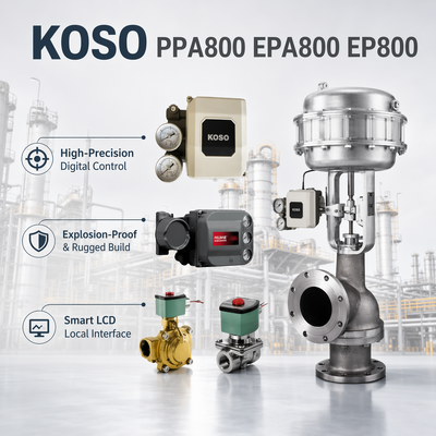 KOSO OEM Modelos de posicionador de válvula inteligente electro neumático PPA800/EPA800/EP800