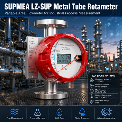 Métro de flujo de área variable Supmea LZ-SUP Indicador de flujo mecánico Rotómetro de tubo de metal de gas líquido y vapor