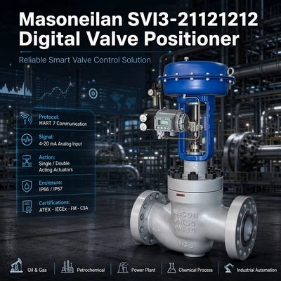Masoneilan SVI3-21121212 Digital HART Posicionador de válvula inteligente eléctrico neumático