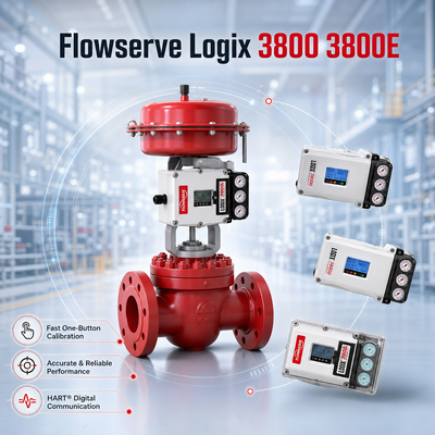 Posicionador digital de válvula Flowserve Logix 3800 3800E confiable, piezas de válvula de control en stock