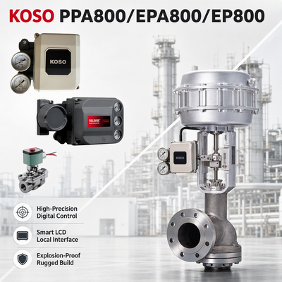 En stock KOSO PPA800/EPA800/EP800 Posicionador de válvulas eléctrico neumático inteligente 4-20mA para el actuador de control neumático