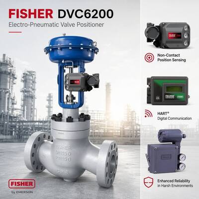 Controlador de Válvula Inteligente Fisher FIELDVUE DVC6200 Regulador de Filtro Neumático 67CFR Válvula de Control Neumático OEM de China