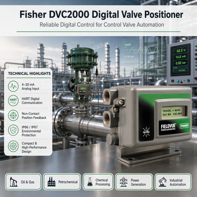 Posicionador de Válvula Inteligente Fisher Fieldvue DVC2000 Nuevo Transductor Electroneumático Fisher 846 Convierte