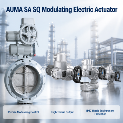 AUMA SA SQ Actuador eléctrico modulador,4-20mA señal de alta precisión para la automatización de tuberías de la central eléctrica válvula industrial