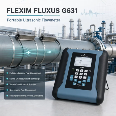 Instrumento de detección de fugas Flexim FLUXUS G631, medidor de flujo ultrasónico portátil de pinza