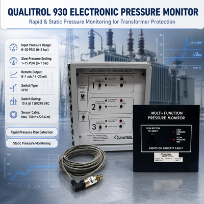 Monitor de Presión Electrónico Qualitrol 930 Monitor de Presión de Transformador Monitor de Rápida Presión Estática