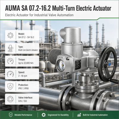 AUMA SA Actuador eléctrico de múltiples vueltas Motor accionado por válvula Actuador de válvula industrial Actuador de válvula de puerta Automatización de válvula