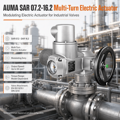 Actuador de válvula motorizado eléctrico AUMA SAR multi-vuelta para control de válvulas industriales