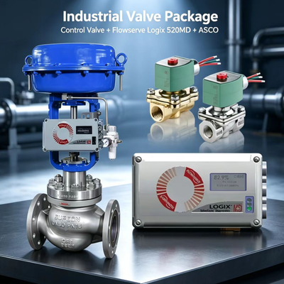 Flowserve Logix 520MD posicionador digital inteligente con válvula solenoide ASCO control neumático HART