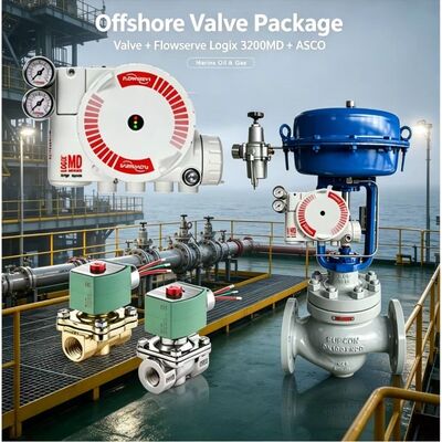 Posicionador digital Flowserve Logix 3200MD con válvula solenoide ASCO para un control preciso de válvulas industriales